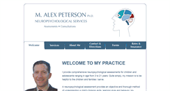 Desktop Screenshot of malexpetersonphd.com