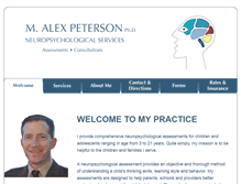 Tablet Screenshot of malexpetersonphd.com